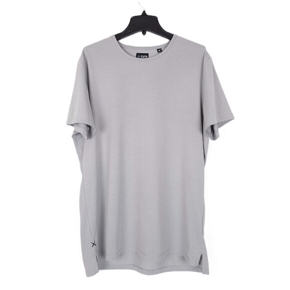 Cuts Men's AO Split Hem Tee Crewneck Pyca Pro Stretch XXL Granite Grey - Picture 1 of 4